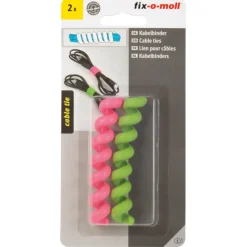 Kabelbinder spiraal 2 kleuren 100mm - 2 stuks