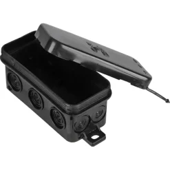 Kabeldoos met Doorsteektules Spatwaterdicht IP54 Zwart