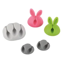 Kabelhouders BUNNY zelfklevend 4 kleuren 5 stuks