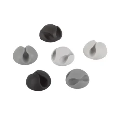 Kabelhouders zelfklevend 3 kleuren 19x10mm 6 stuks