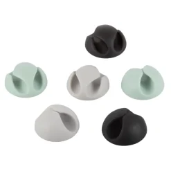 Kabelhouders zelfklevend 3 kleuren 28x15mm - 6 stuks