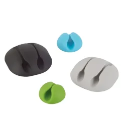 Kabelhouders zelfklevend 4 kleuren - 4 stuks