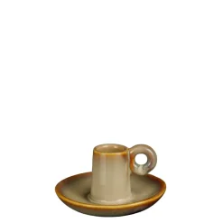 Kandelaar beige - h6xd10cm