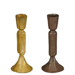 Kandelaar bruin oker h15xd5cm - per stuk