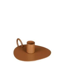 Kandelaar donker bruin - l11xb12xh4,5cm