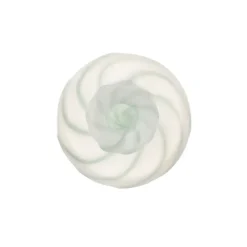 Kandelaar glas groen wit 11x11x7,5cm
