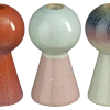 Kandelaar oranje l.groen blauw - h15xd8,5cm - per stuk