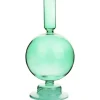 Kandelaar rond glas 19 cm assorti
