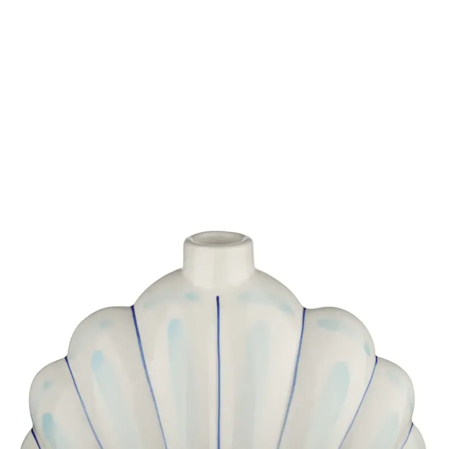 Kandelaar schelp blauw