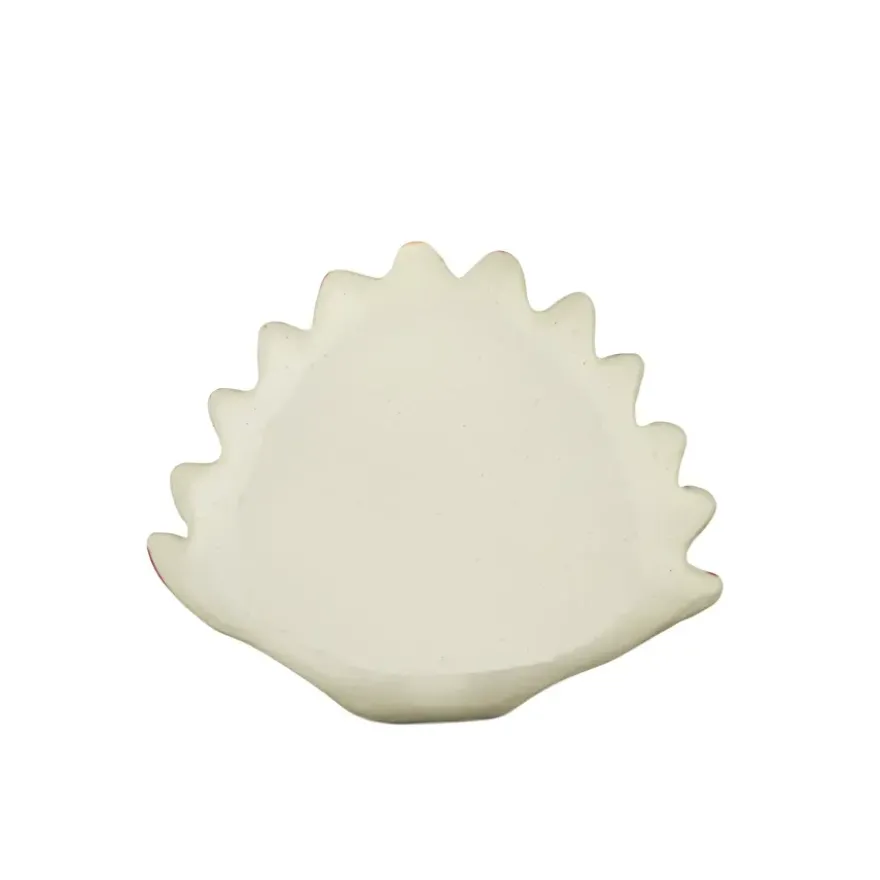 Kandelaar schelp keramiek blauw/rood