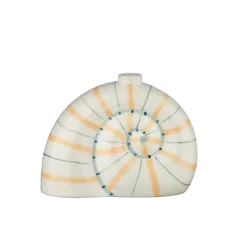 Kandelaar schelp oranje/blauw
