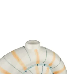 Kandelaar schelp oranje/blauw