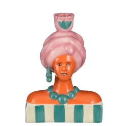 Kandelaar vrouw blauw - l15xb8xh21cm