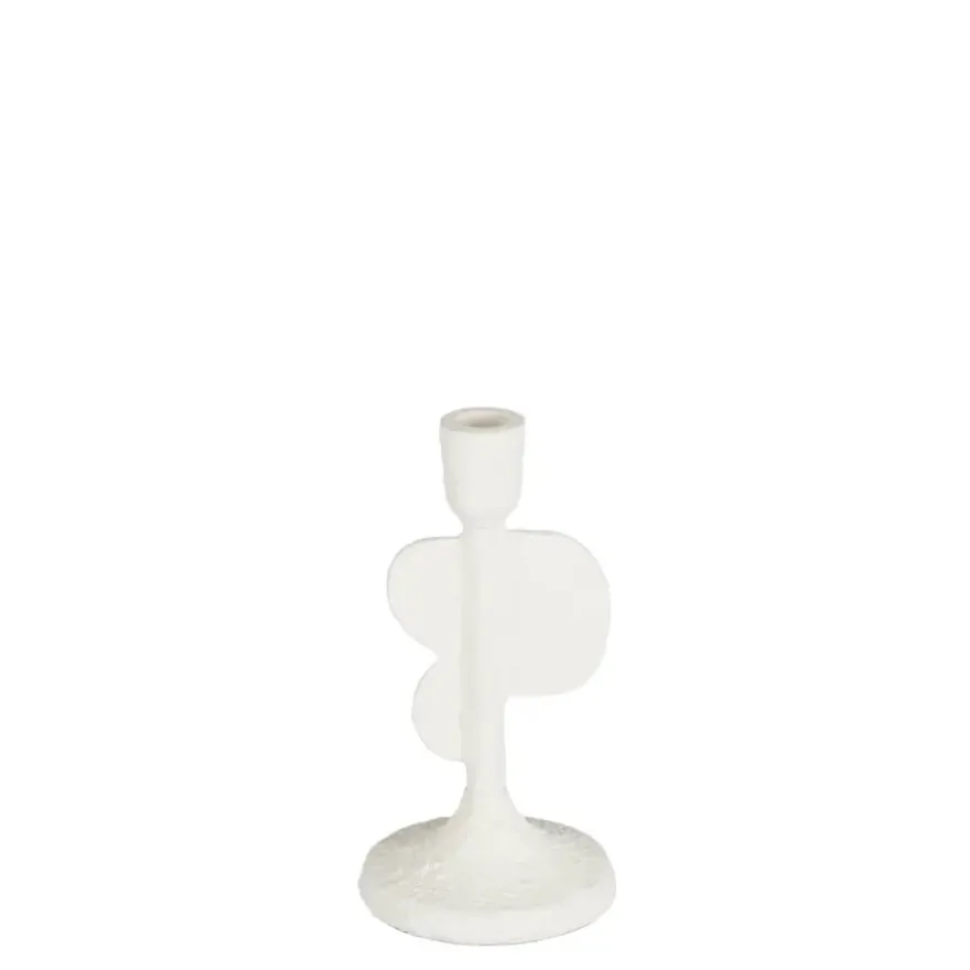 Kandelaar wit - h20xd10cm