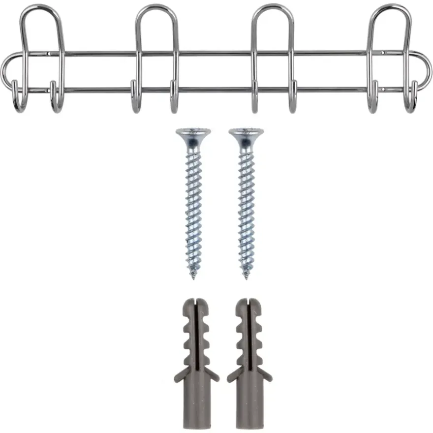 Kapstok 8 haken Gerome chroom zamak 590 mm