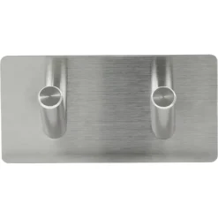Kapstok 2 haken Jette RVS 87 mm 2 stuks