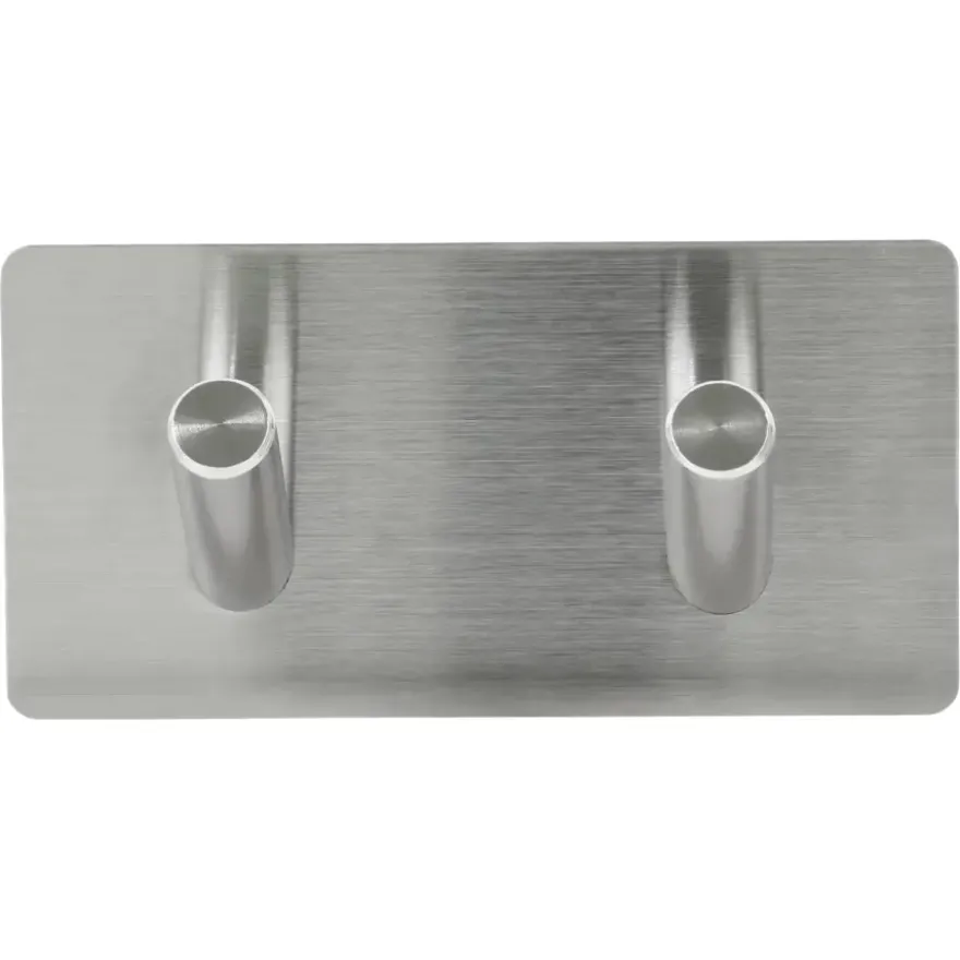 Kapstok 2 haken Jette RVS 87 mm 2 stuks