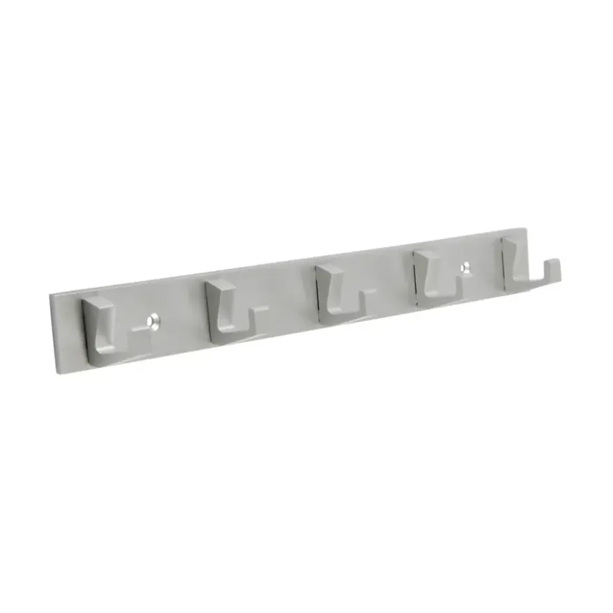 Kapstok 5 haken Kristel aluminium 360 mm