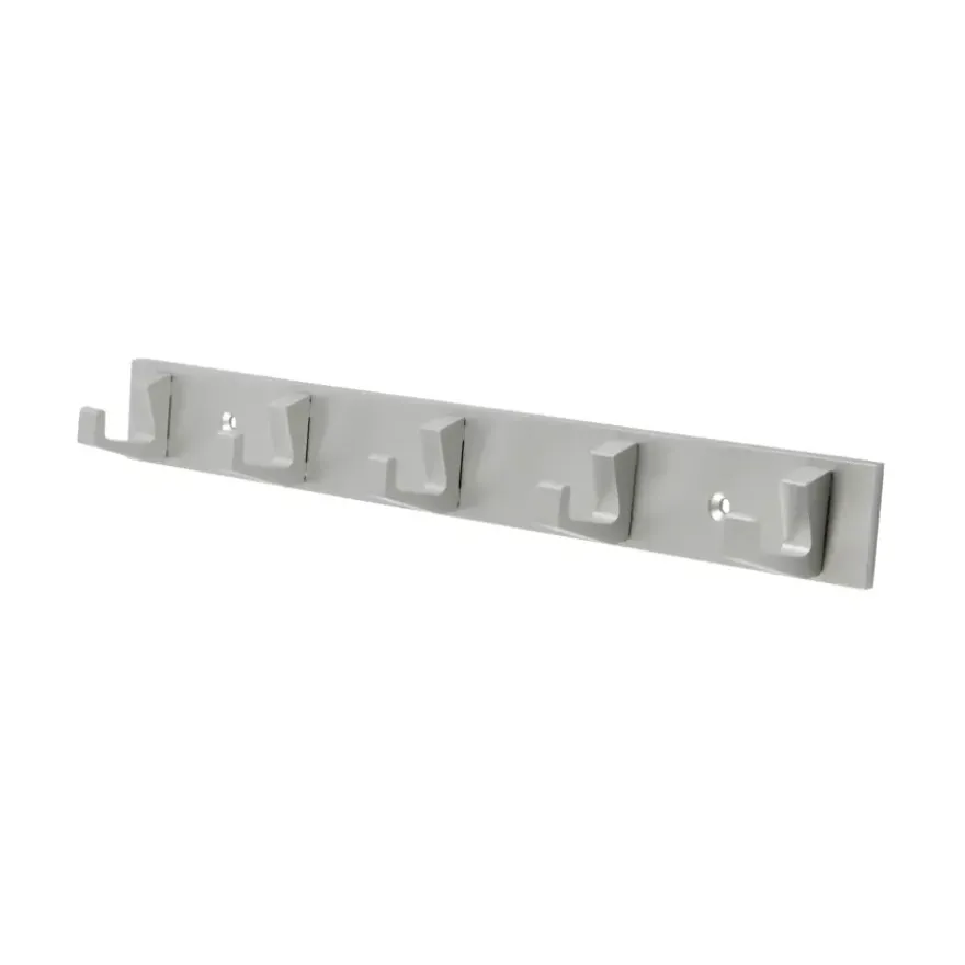 Kapstok 5 haken Kristel aluminium 360 mm
