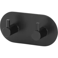 Kapstok 2 haken Milo zwart ijzer 95 mm 2 stuks
