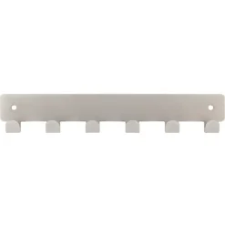 Kapstok 6 haken Petra RVS look zamak 240 mm