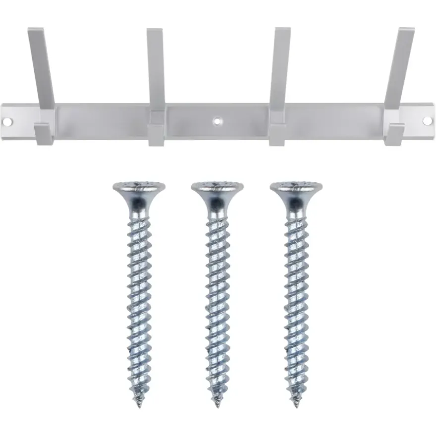 Kapstok 4 haken Ria aluminium 456 mm