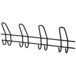 Kapstok 8 haken Ursela zwart zamak 530 mm