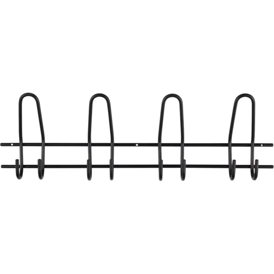 Kapstok 8 haken Ursela zwart zamak 530 mm