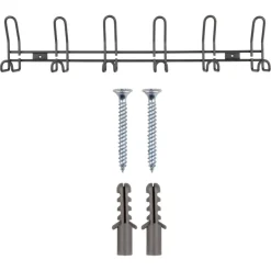 Kapstok 6 haken William grijs zamak 603 mm