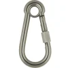 Karabijnhaak dicht oog met schroefborging 8x80mm
