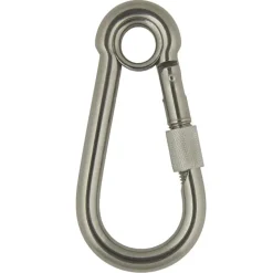 Karabijnhaak dicht oog met schroefborging 11x120mm