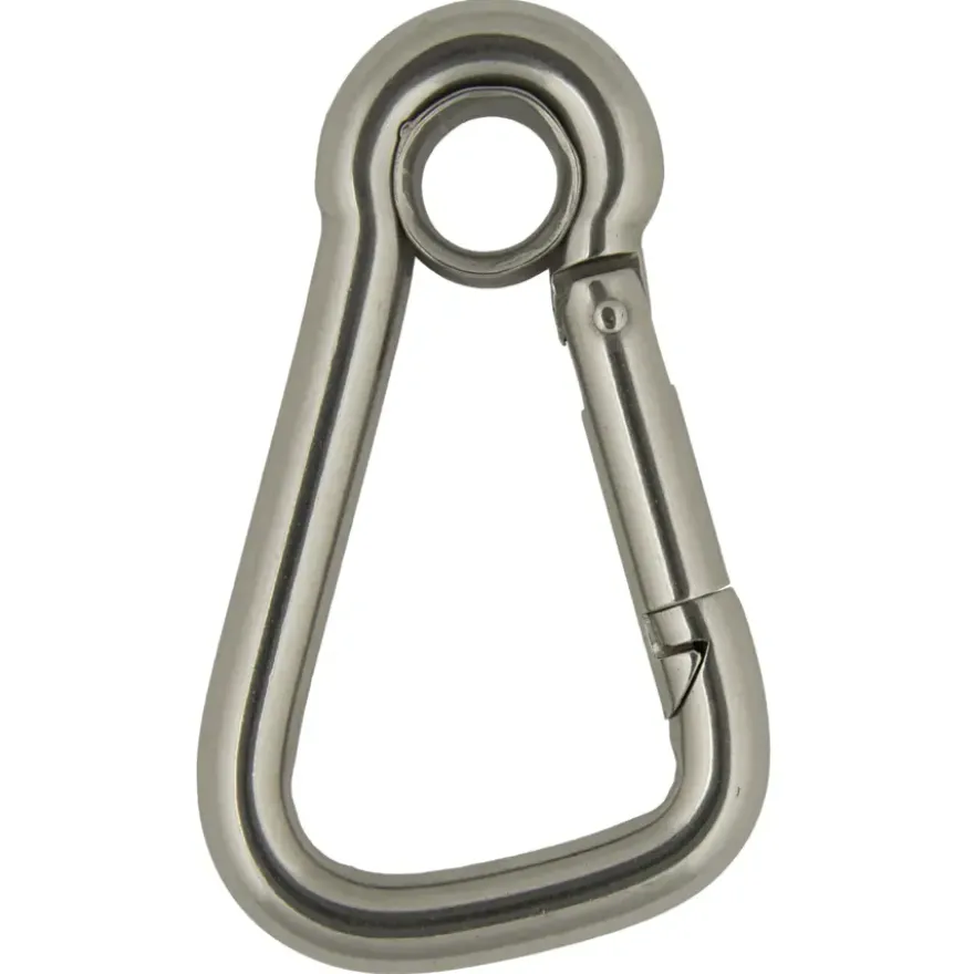 Karabijnhaak dicht oog triangel 6x60mm