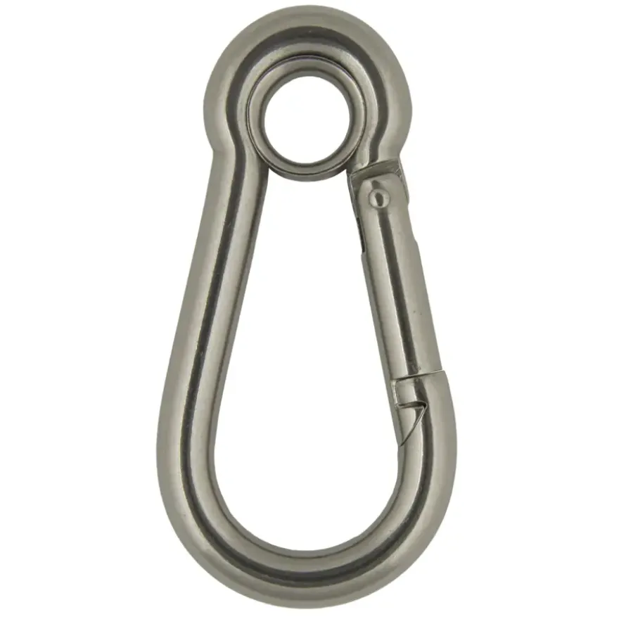 Karabijnhaak dicht oog 4x40mm