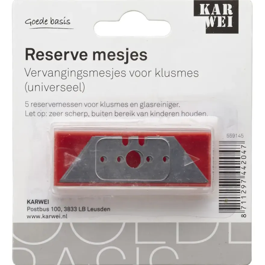 KARWEI vervangmesjes universeel afbreekmes recht