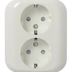 KARWEI Aurora Wandcontactdoos Dubbel RA wit