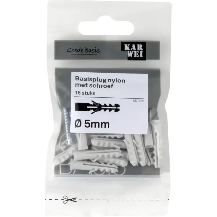 KARWEI Basisplug 5x25mm + uni 3,5x30mm 16ST