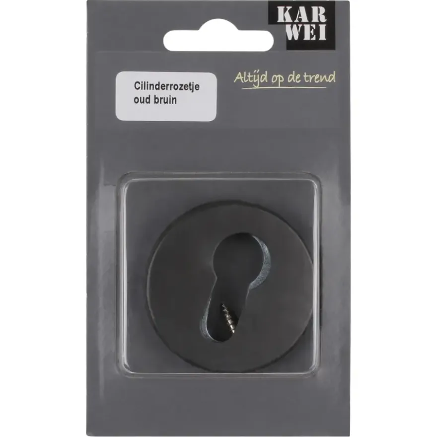 KARWEI cilinder rozet rond messing antiek