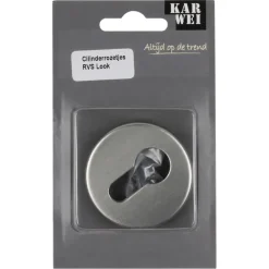 KARWEI cilinder rozet rond RVS look (aluminium)
