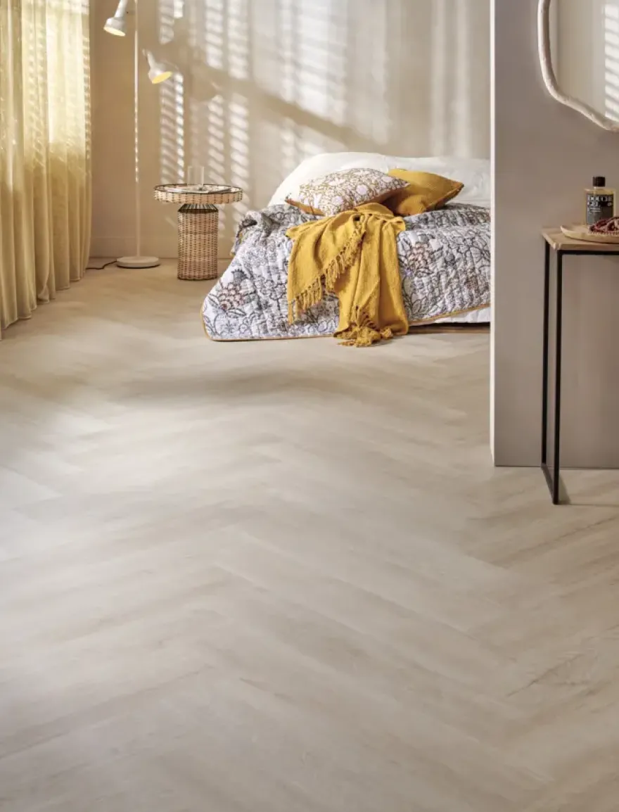KARWEI click PVC Primera visgraat beige eiken houtlook