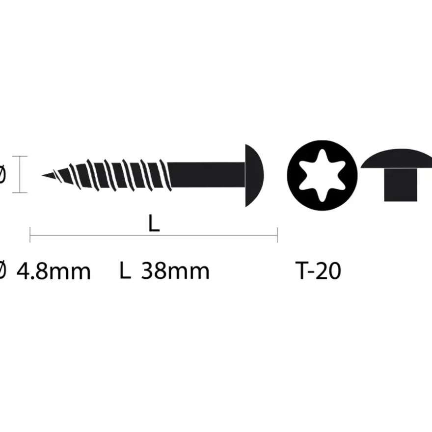 KARWEI compactplaatschroef RVS wit 4,8x38 mm (15 stuks)