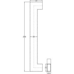 Karwei deurgreep enkel Eddy zwart RVS