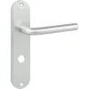 Karwei deurkruk set Abel ovaal schild vrij-bezet sluiting 63/8 mm aluminium