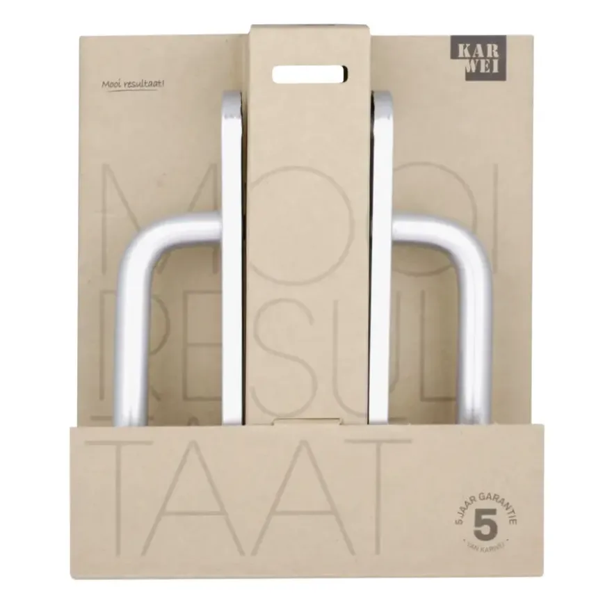 Karwei deurkruk set Abel ovaal schild sleutelgat 56 mm aluminium