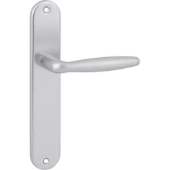 Karwei deurkruk set Antonio ovaal blind schild aluminium