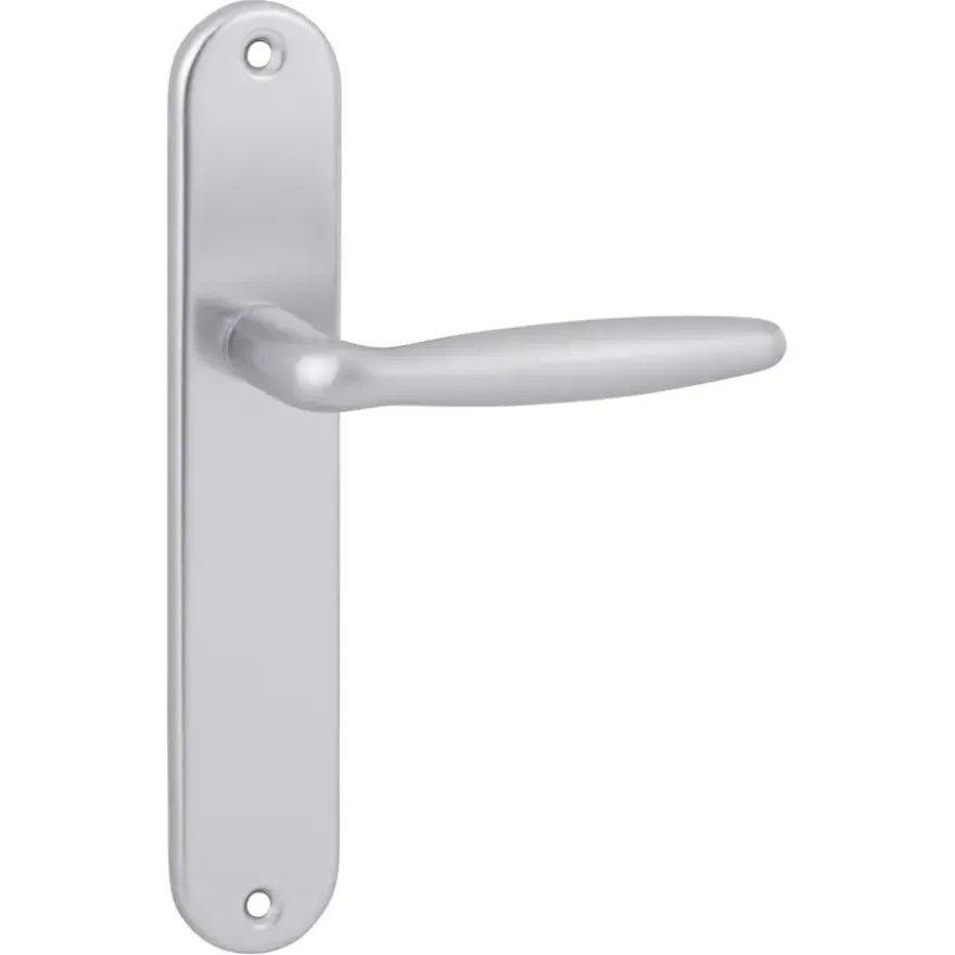 Karwei deurkruk set Antonio ovaal blind schild aluminium
