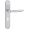 Karwei deurkruk set Antonio ovaal schild sleutelgat 56 mm aluminium
