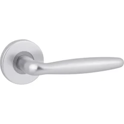 Karwei deurkruk set Antonio rond rozet aluminium