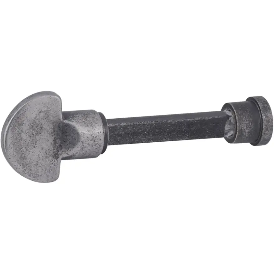 Karwei deurkruk set Bento ovaal schild vrij-bezet sluiting 63/8 mm tin look messing