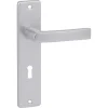 Karwei deurkruk set Blok recht schild sleutelgat 56 mm aluminium