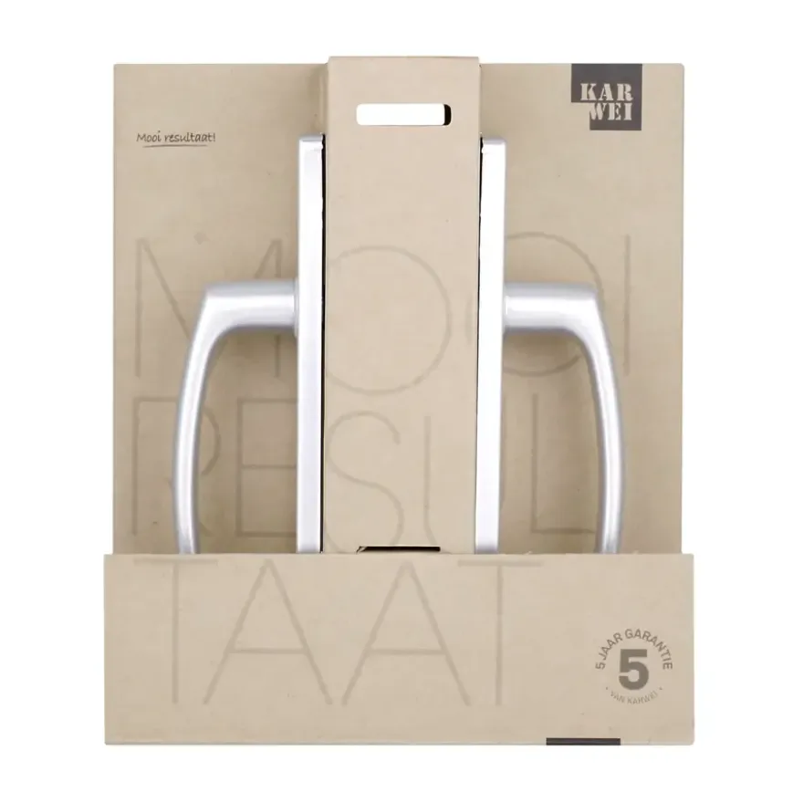 Karwei deurkruk set Blok recht blind schild aluminium